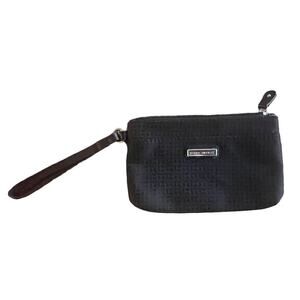 Tommy Hilfigure Wristlet Front Pocket Inner Zip Pocket Black Size Small